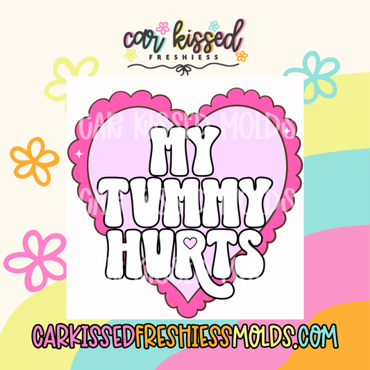 My Tummy Hurts Square Cardstock