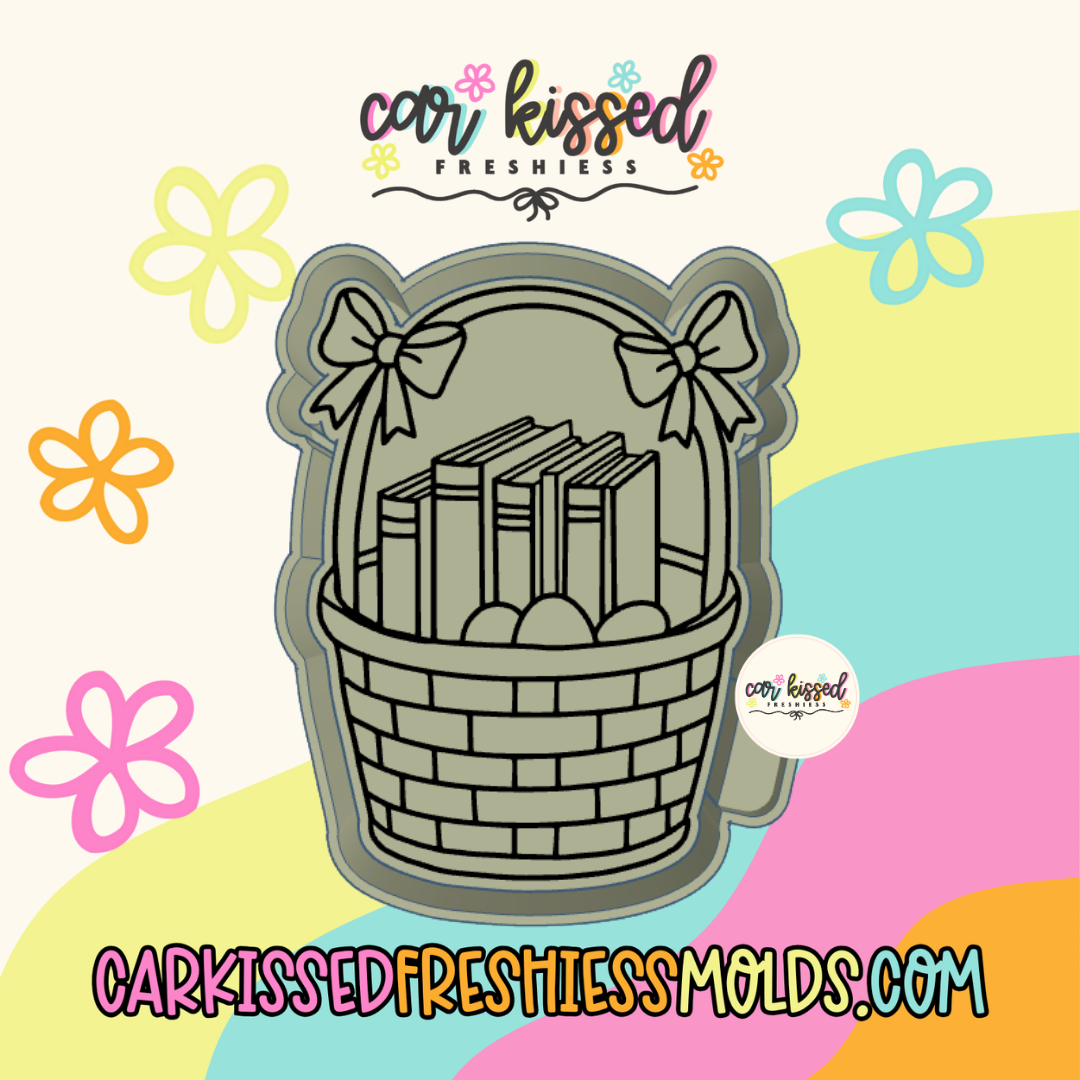 Easter Basket Of Books Silicone Mold