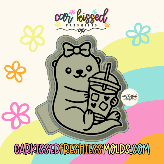 Otter Holding Ice Coffee Silicone Mold