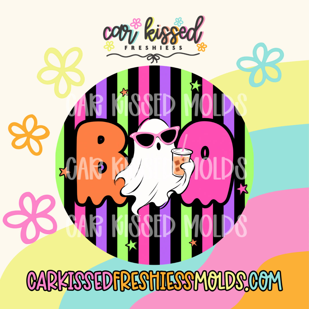 Boo Stripe Ghost Cardstock