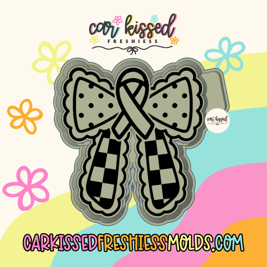 Ribbon Checkered Bow Silicone Mold