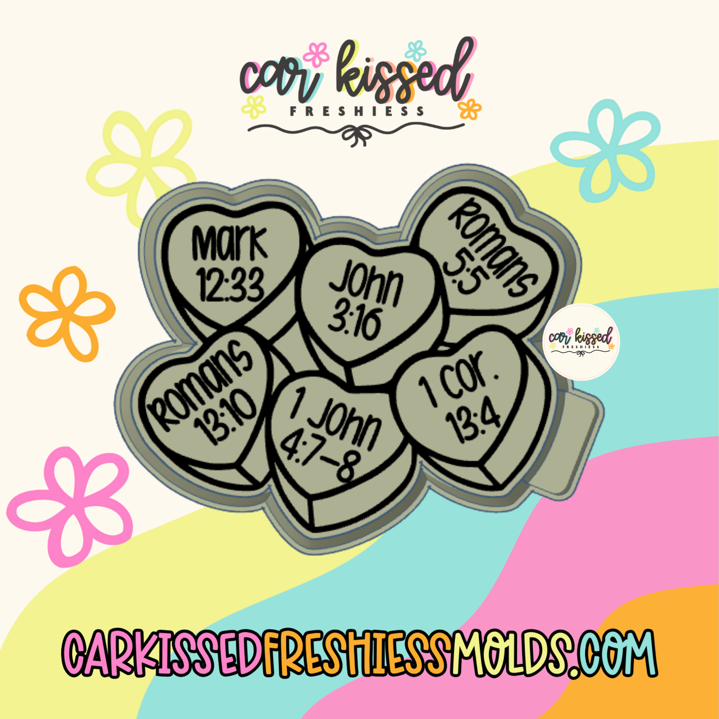 Scripture Convo Hearts Silicone Mold