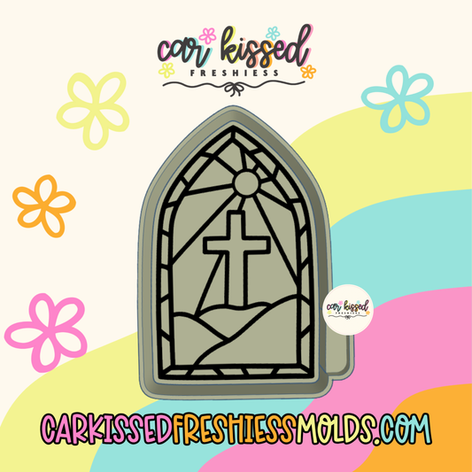 Stained Glass Cross Silicone Mold