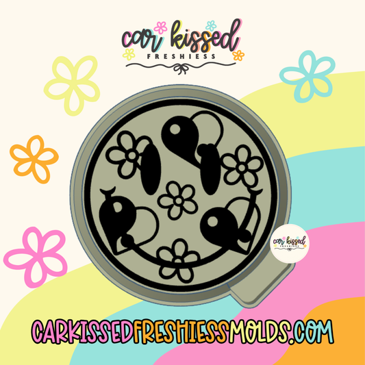 Yin Yang Heart Smiley Silicone Mold