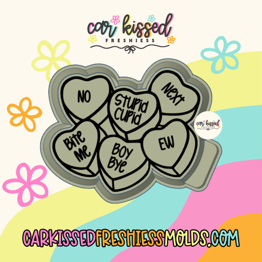 Anti Valentine Convo Hearts Silicone Mold
