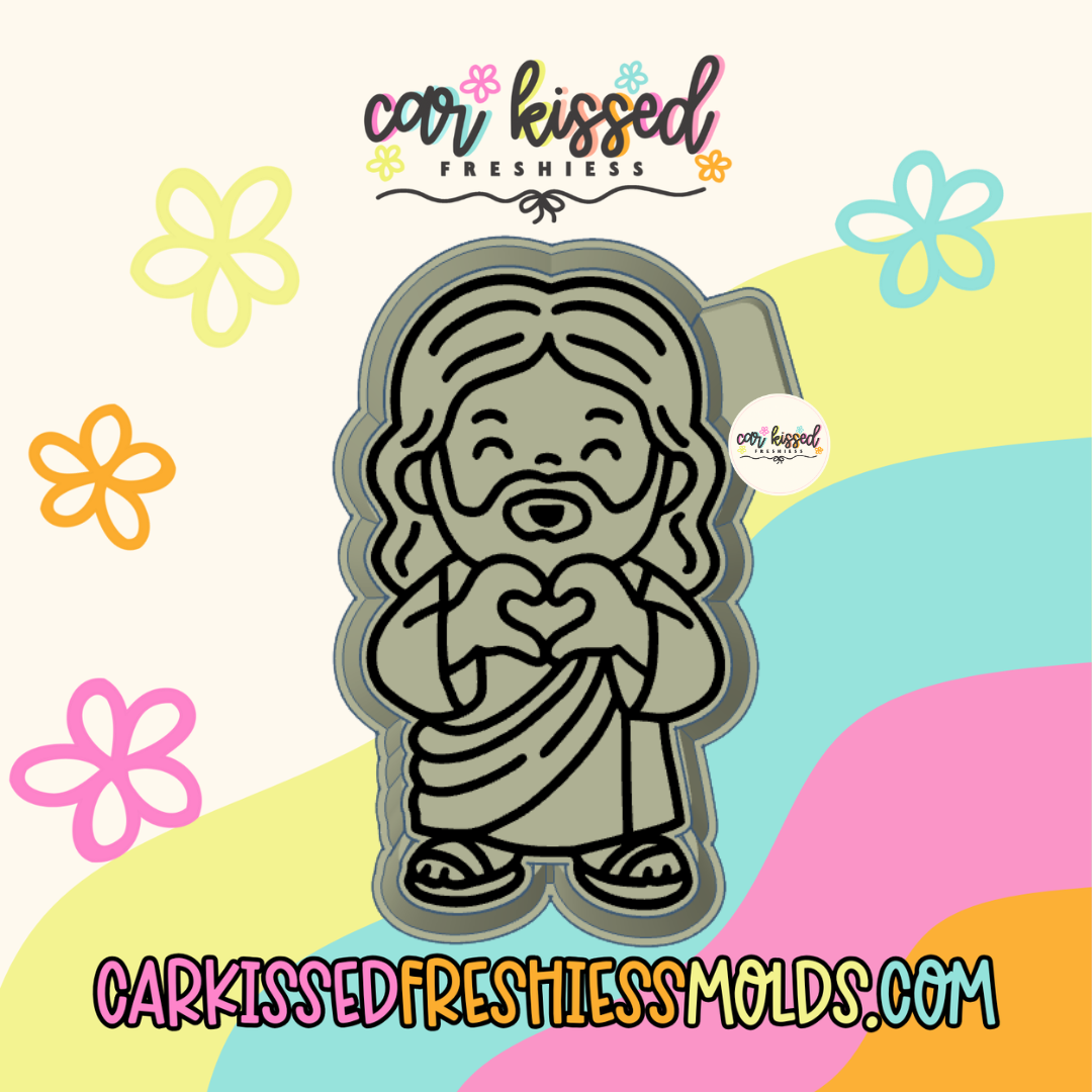 Heart Hand Jesus Silicone Mold