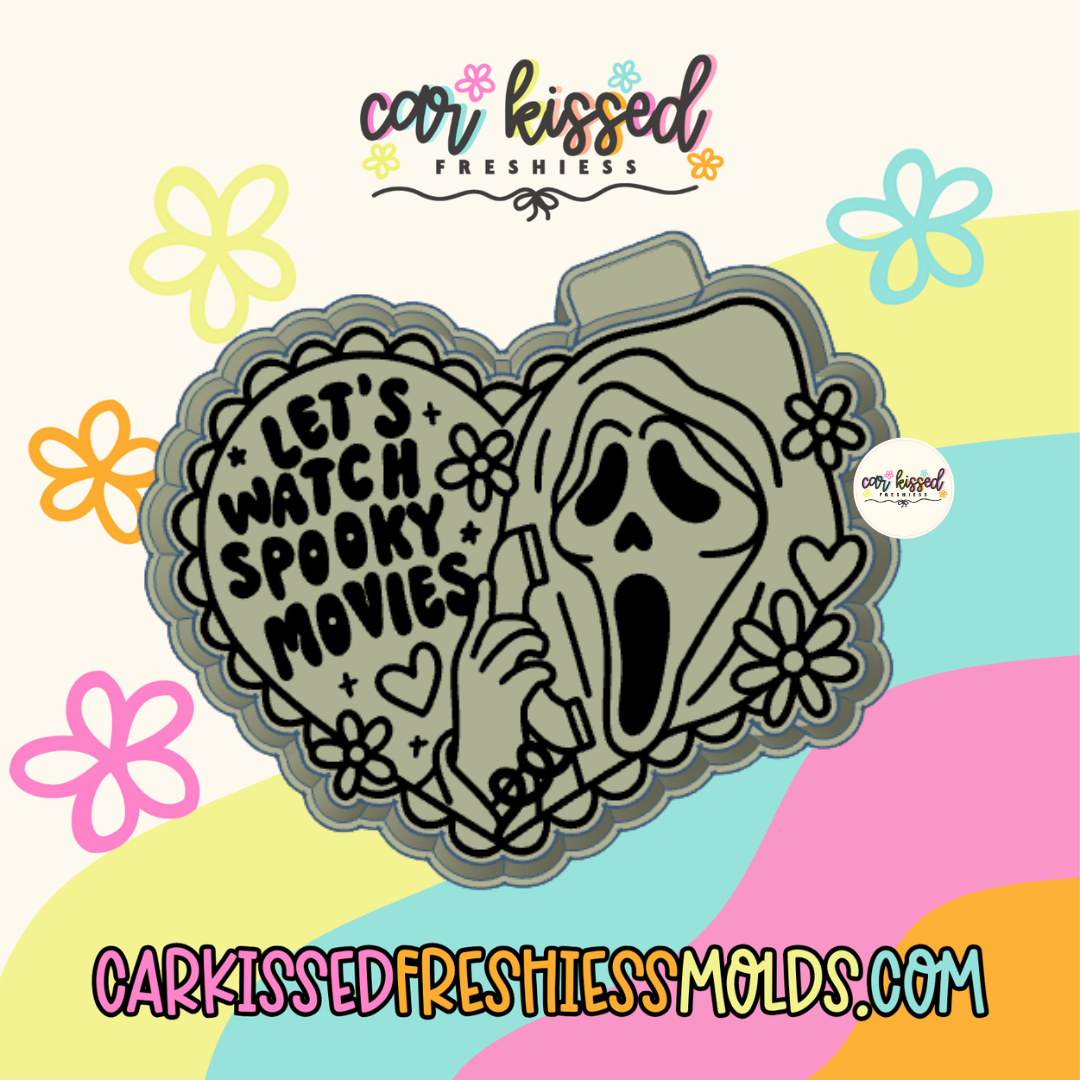 Scary Movies Heart Silicone Mold
