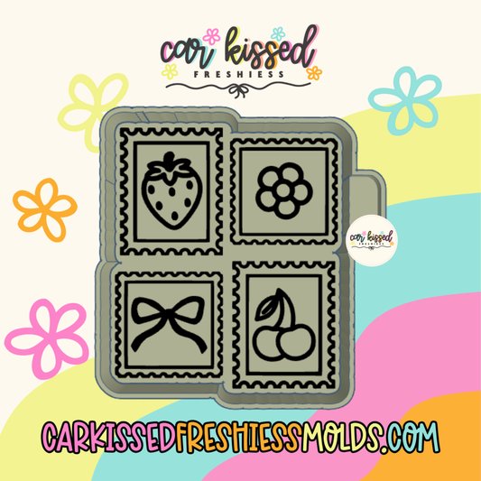 Girly Stamp Collage Silicone Mold