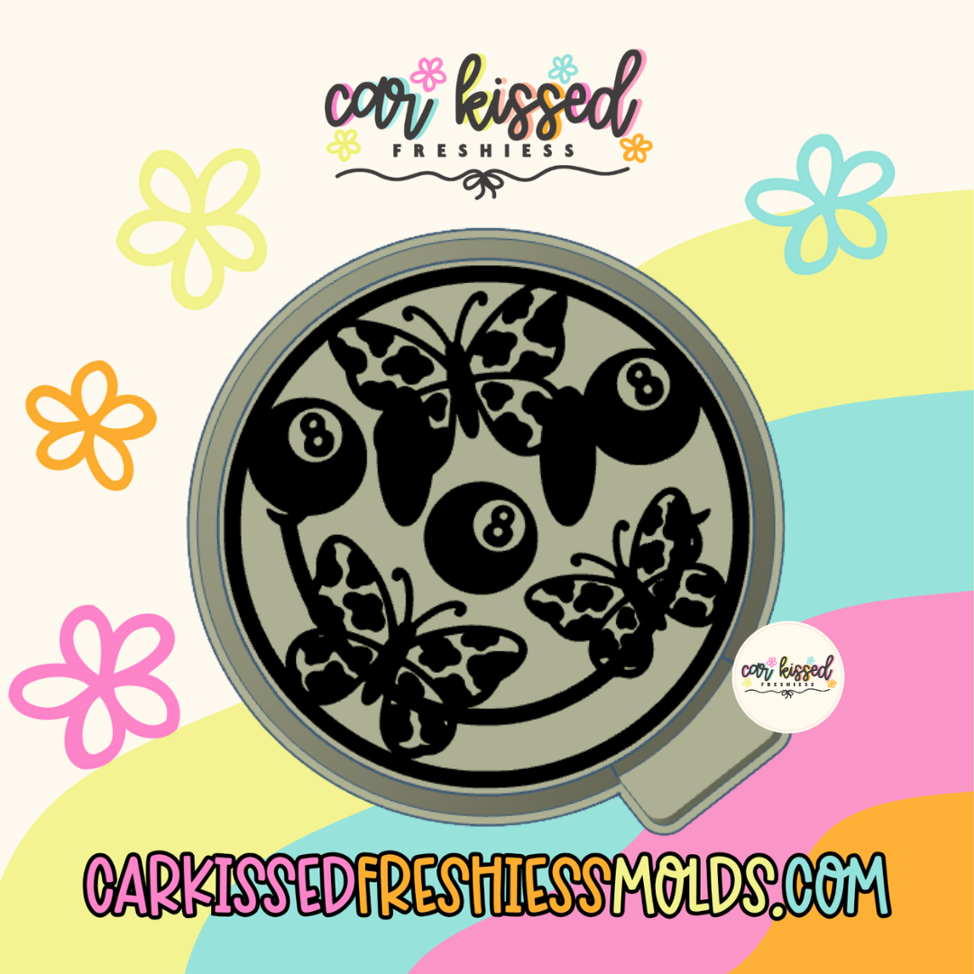 Cow Print Butterfly Smiley Silicone Mold