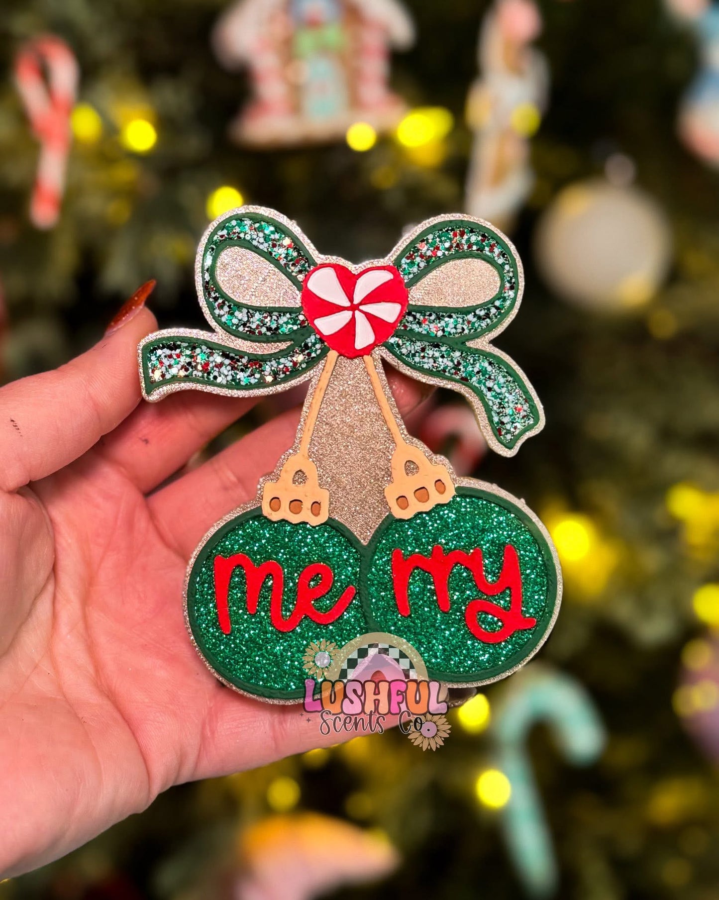Merry Ornament Cherries Silicone Mold