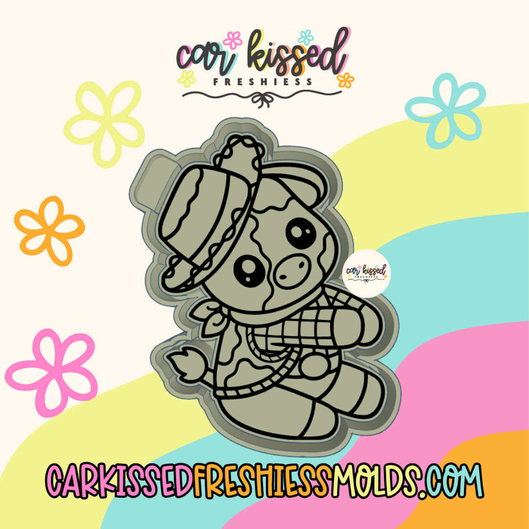 Cowboy Cow Silicone Mold