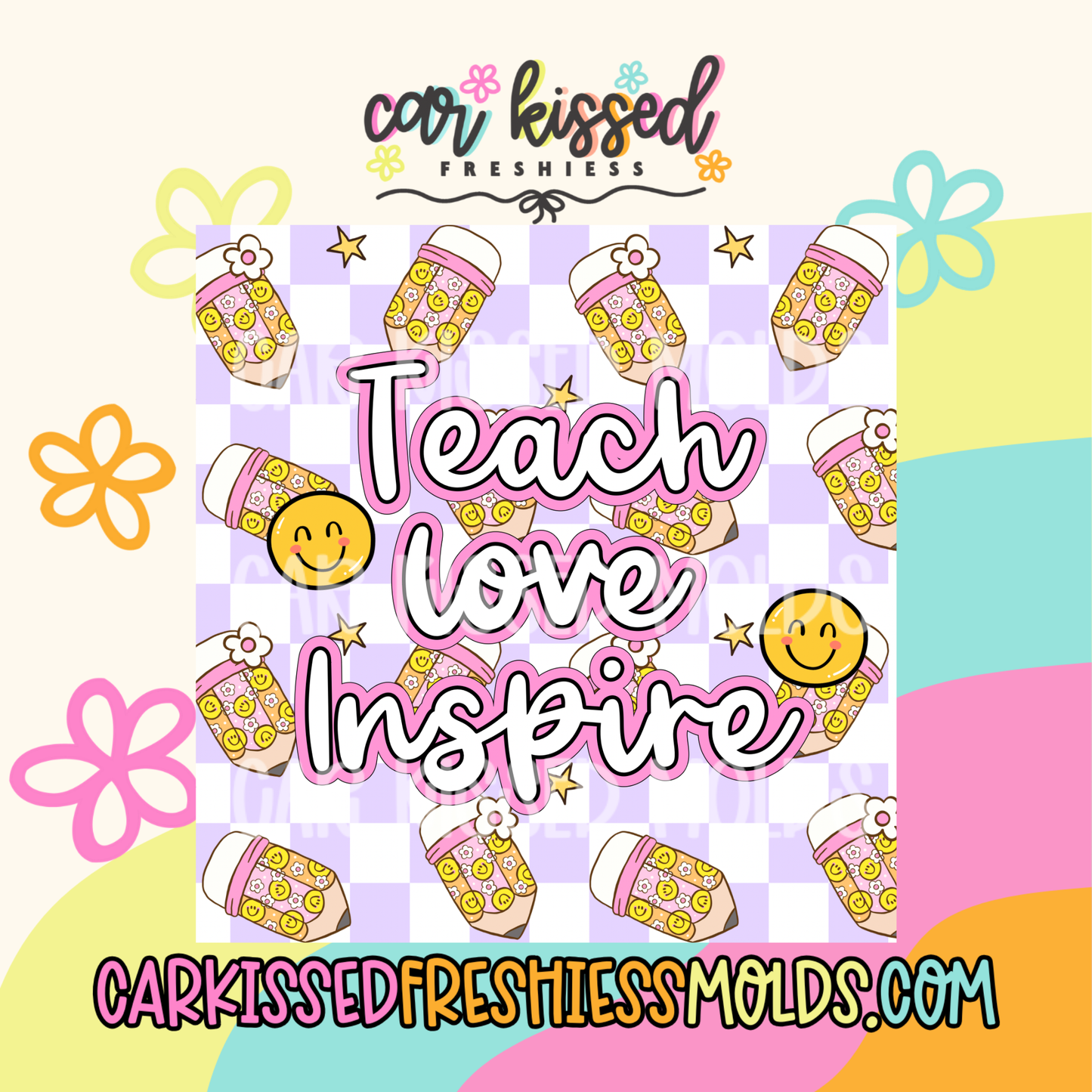 Teach Love Inspire Square Cardstock