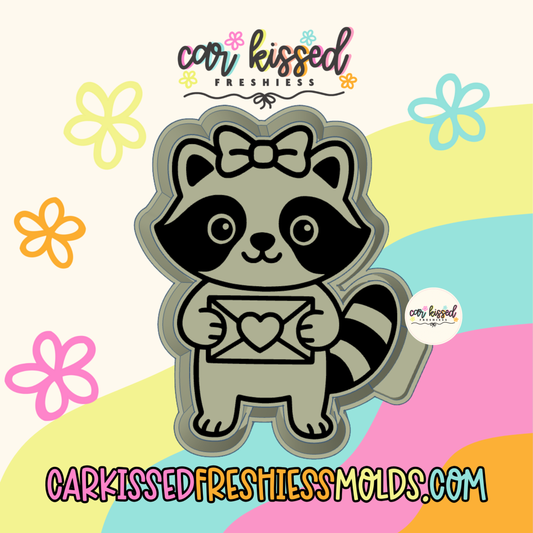 Love Letter Raccoon Silicone Mold
