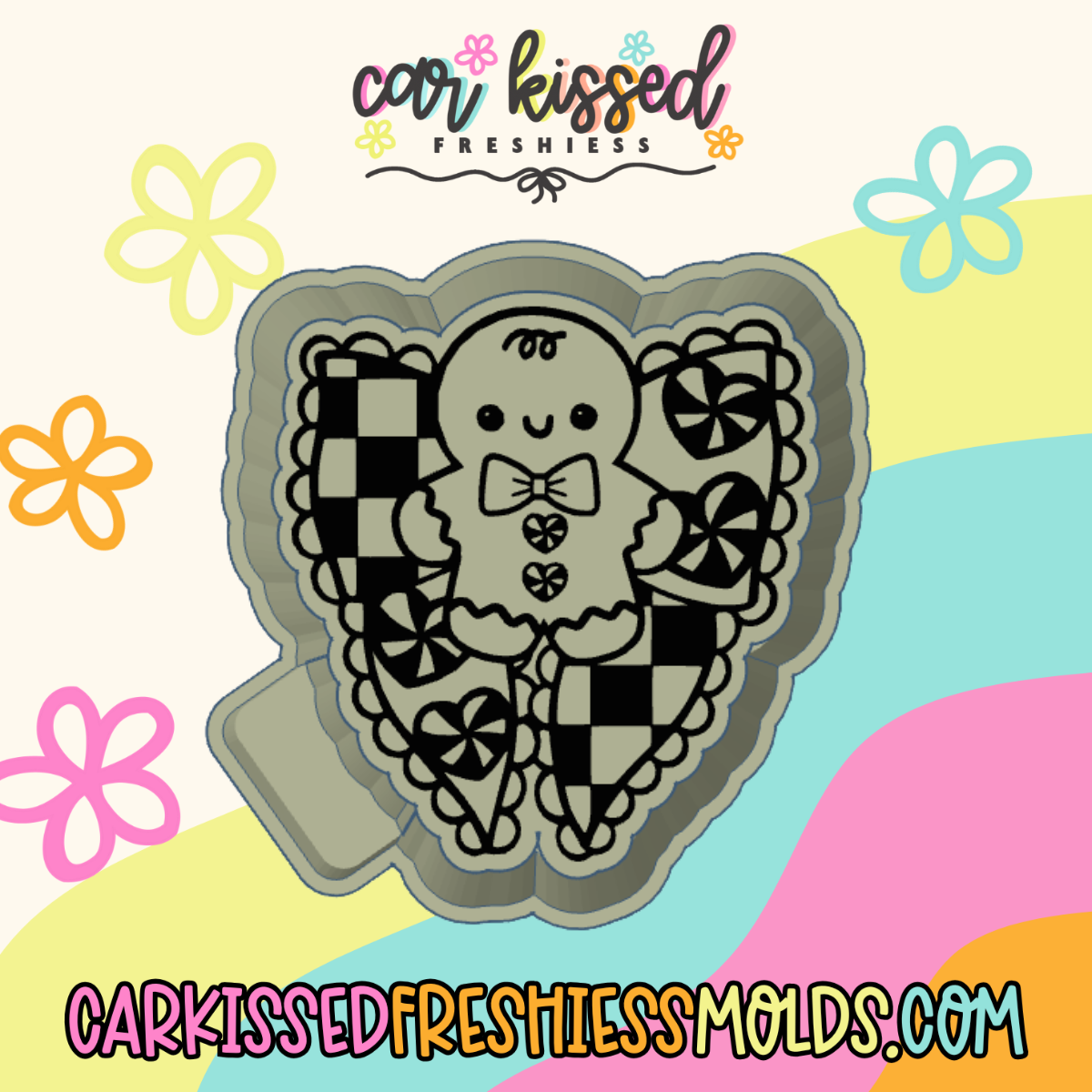 Gingerbread Scalloped Bow Silicone Mold