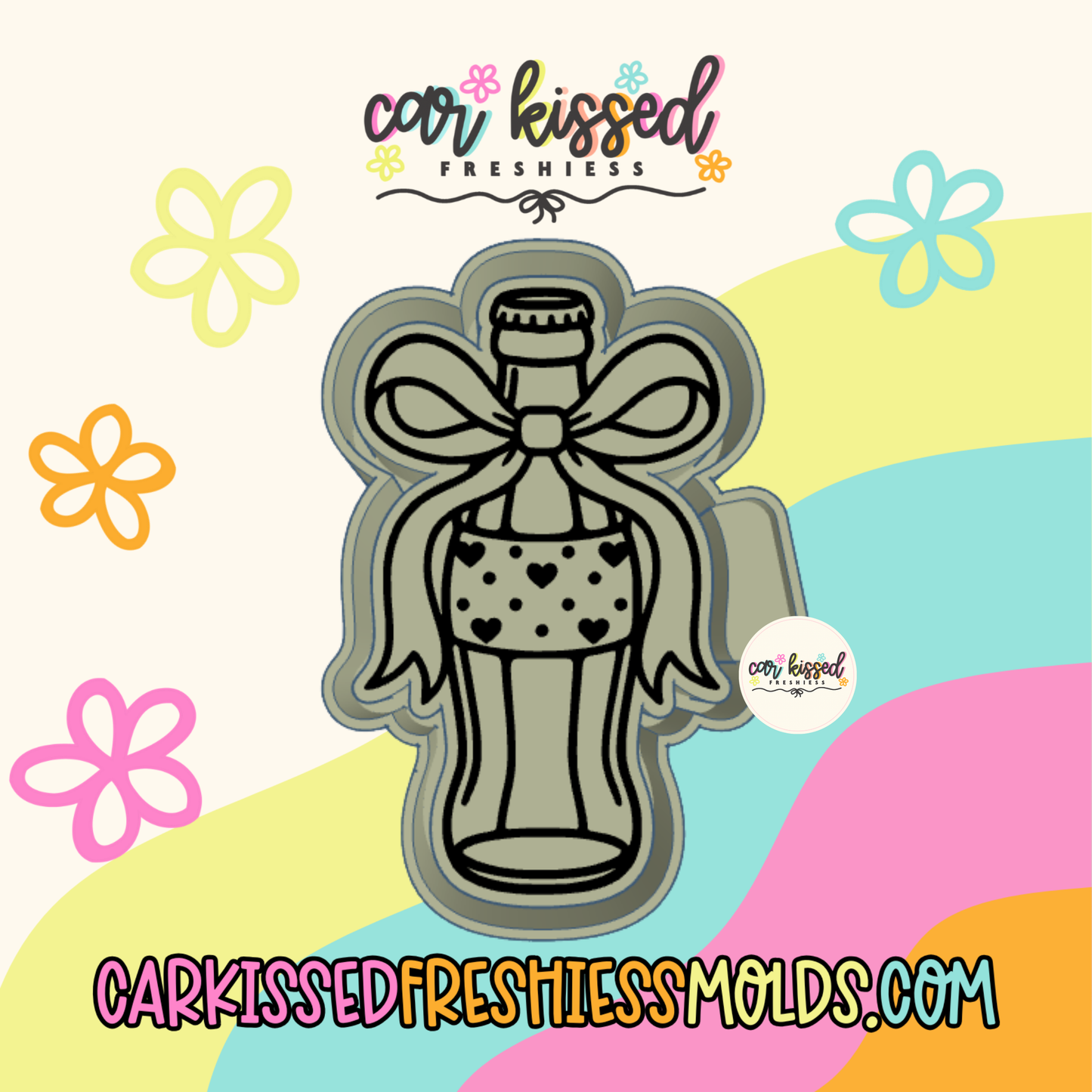 Hearts + Dots Bottle Silicone Mold