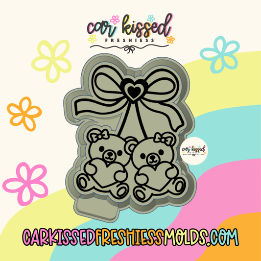 Teddy Bear Cherries Silicone Mold