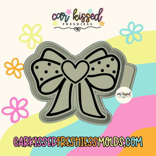 Short Heart Bow Silicone Mold