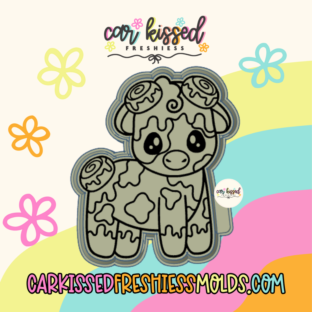 Cinnamon Roll Cow Silicone Mold