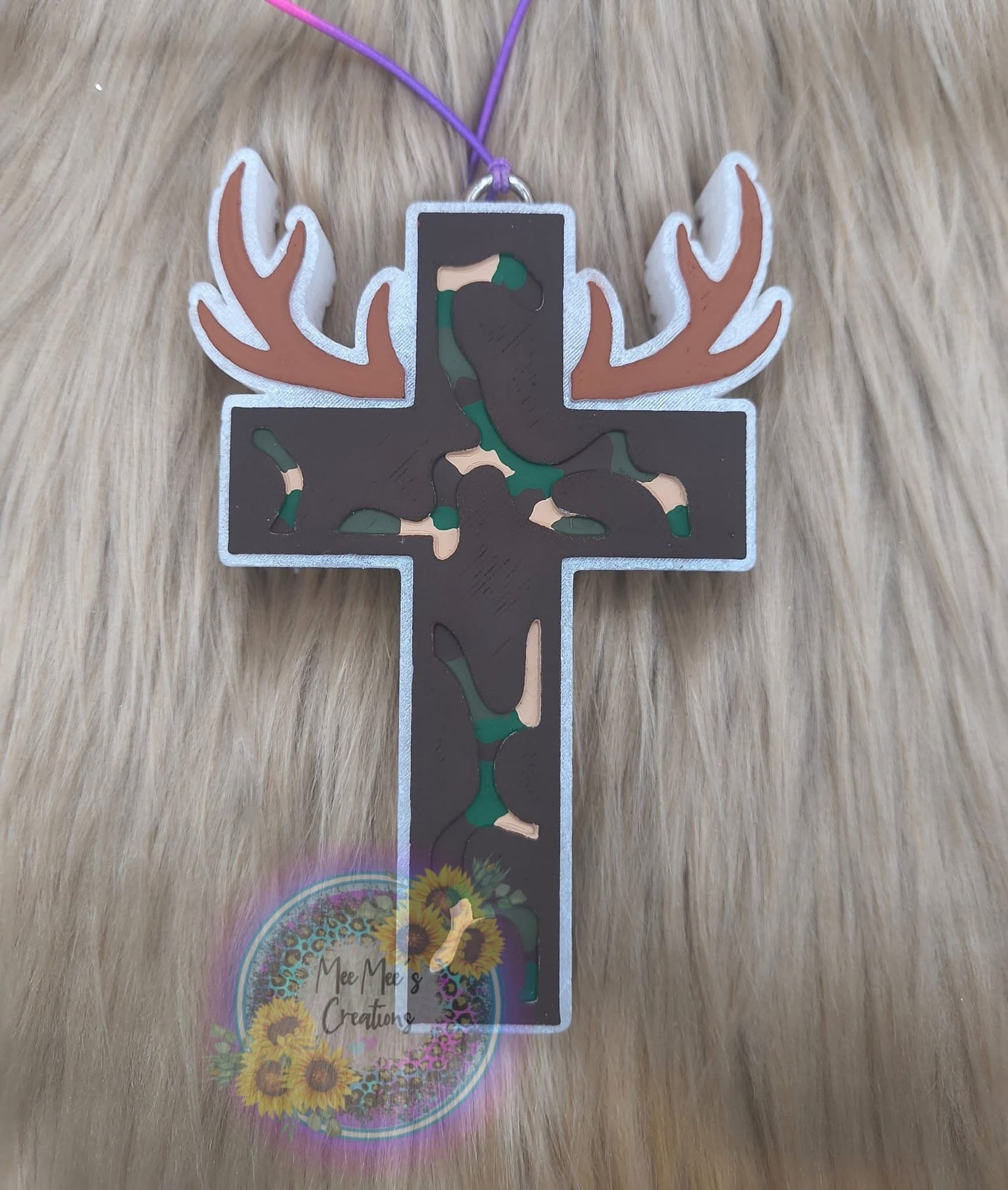Camo Deer Cross Silicone Mold