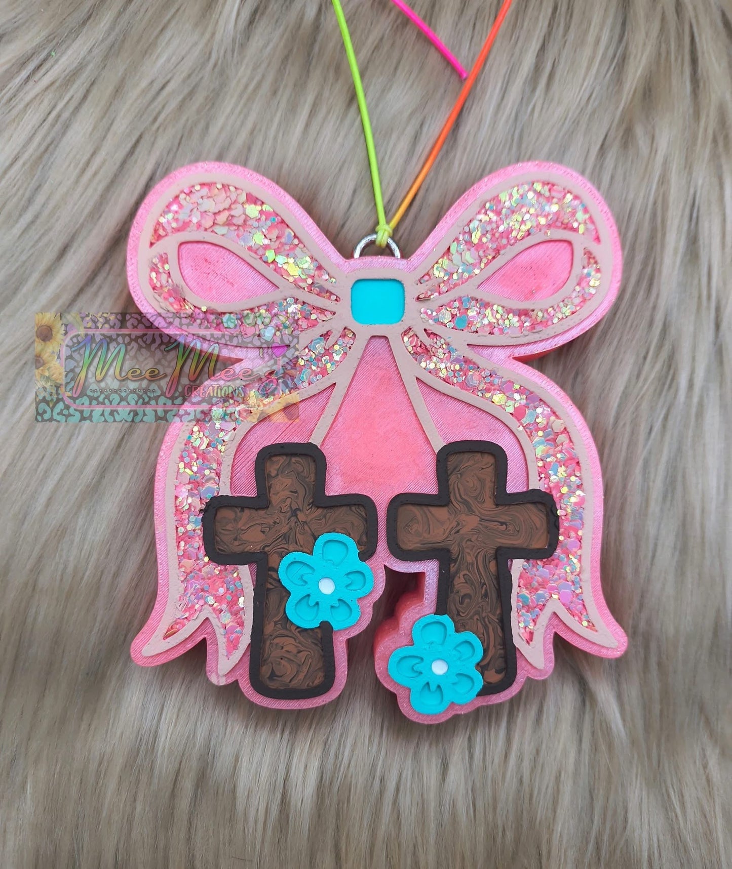 Floral Cross Cherry Silicone Mold