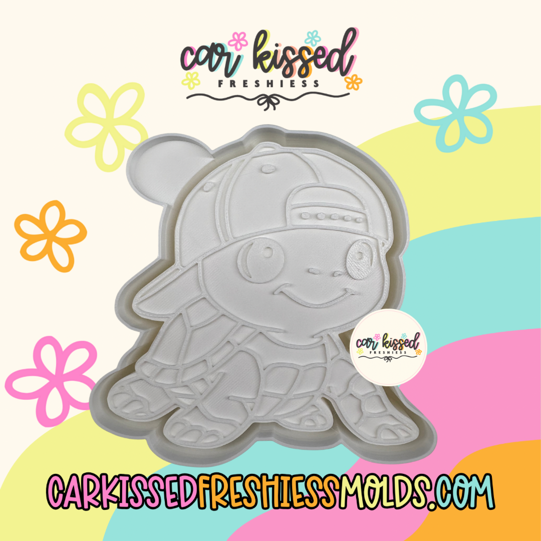 Turtle With Hat Silicone Mold