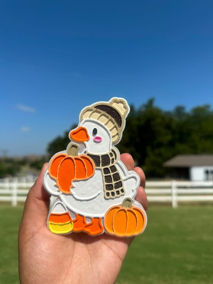 Fall Pumpkin Goose Silicone Mold