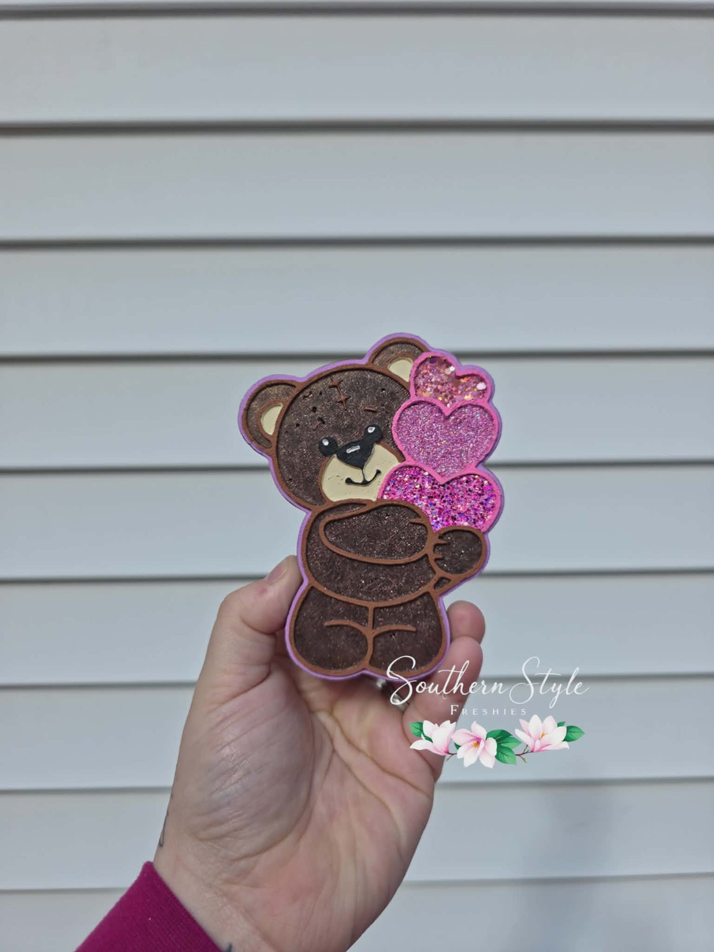 Bear w Hearts Silicone Mold