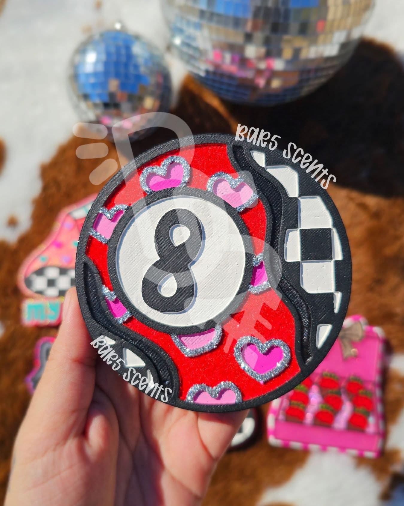 Groovy Valentines 8ball Silicone Mold