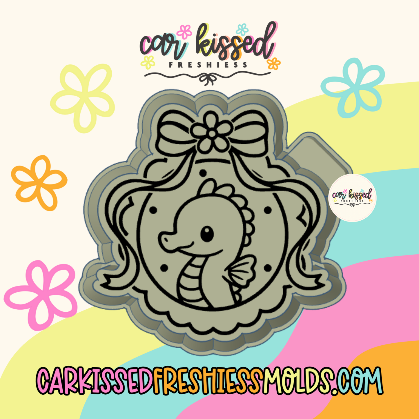 SeaHorse Circle Frame Silicone Mold