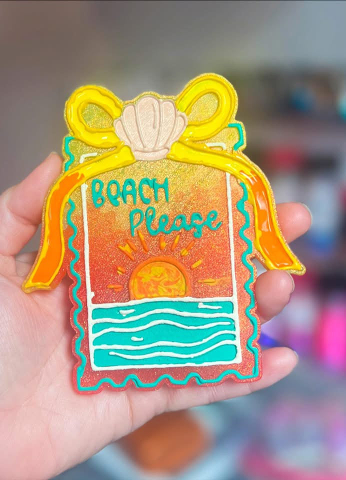 Beach Please Bow Stamp Silicone Mold