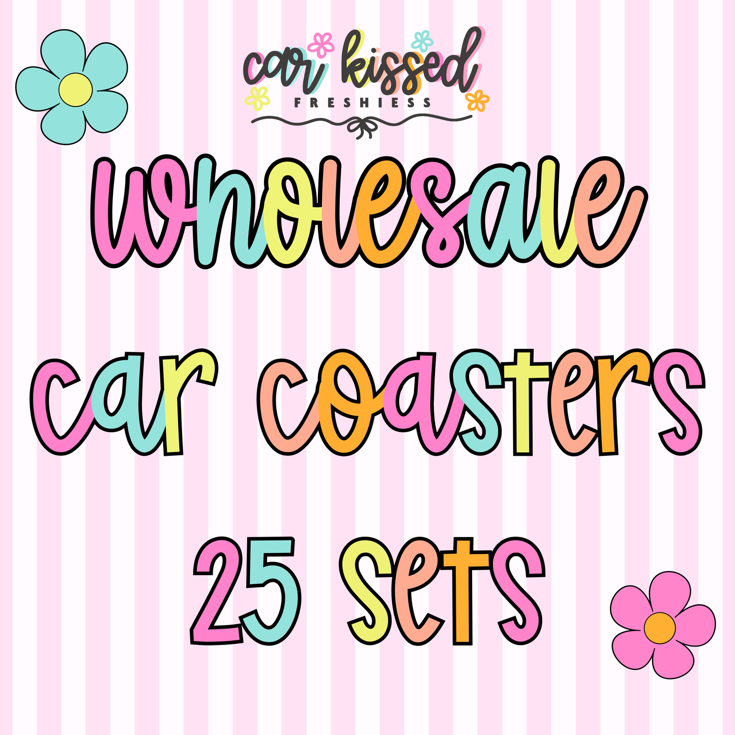 Wholesale Car Coasters 25 Sets Random Mix