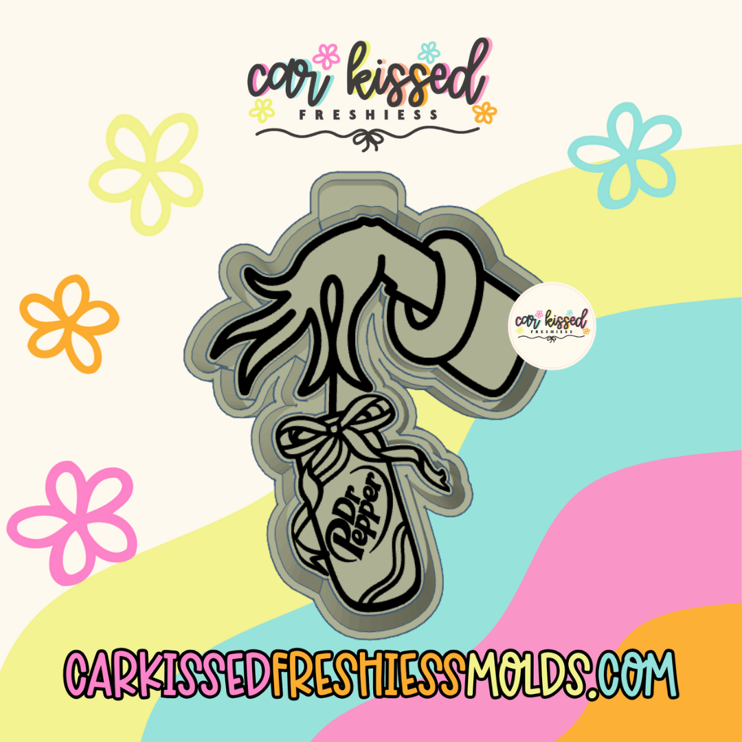 Grouch Hand w Soda Silicone Mold