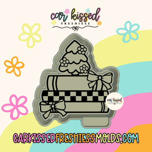 Christmas Tree Book Stack Silicone Mold