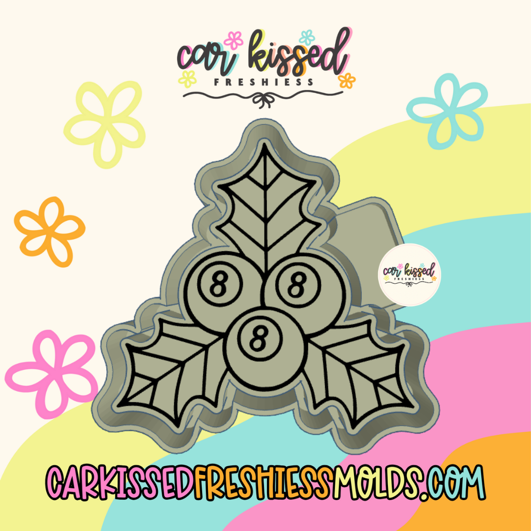 8Ball Mistletoe Silicone Mold