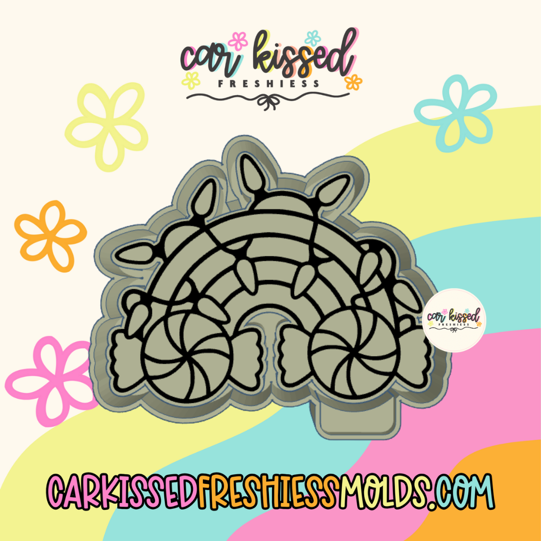 Peppermint Lights Rainbow Silicone Mold