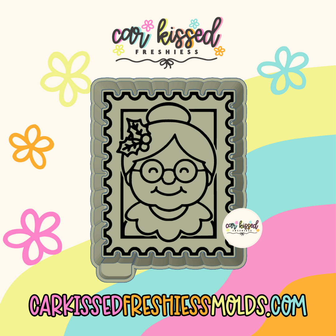 Mrs Claus Stamp Silicone Mold