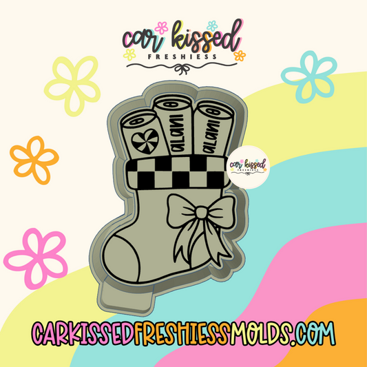 Stocking w Energy Drinks Silicone Mold