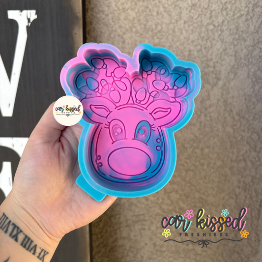 Reindeer w Christmas Lights Silicone Mold
