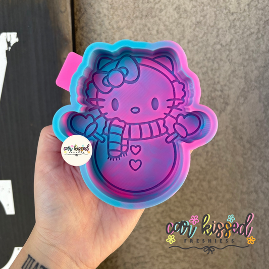 Kitty Snowman Silicone Mold