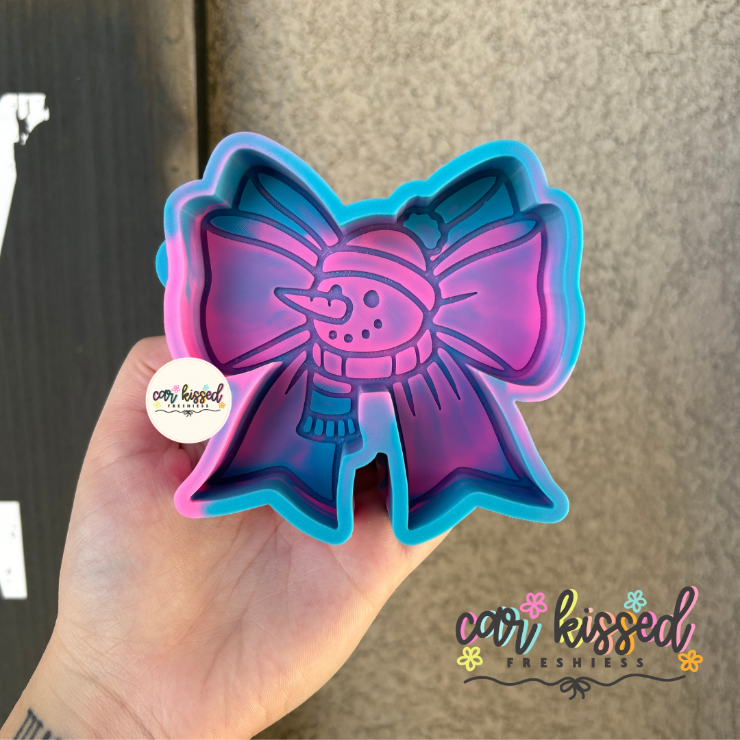 Snowman Bow Silicone Mold