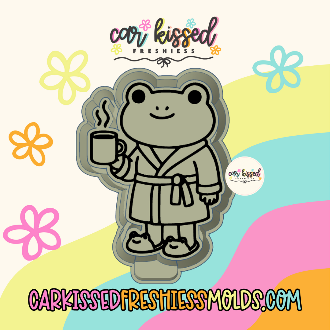 Frog in Robe Silicone Mold