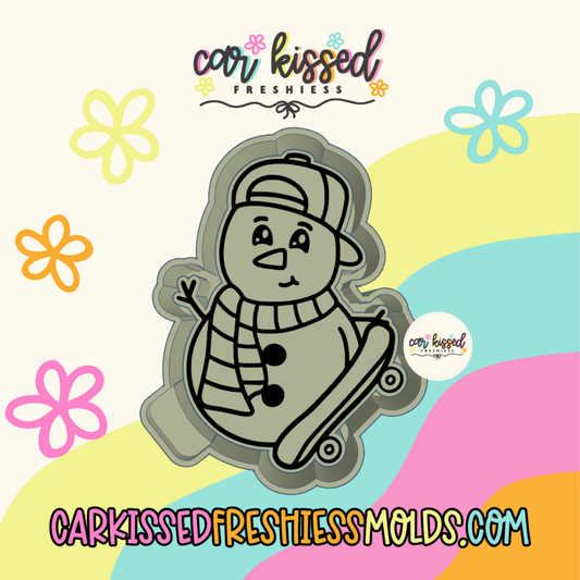 Skateboard Snowman Silicone Mold