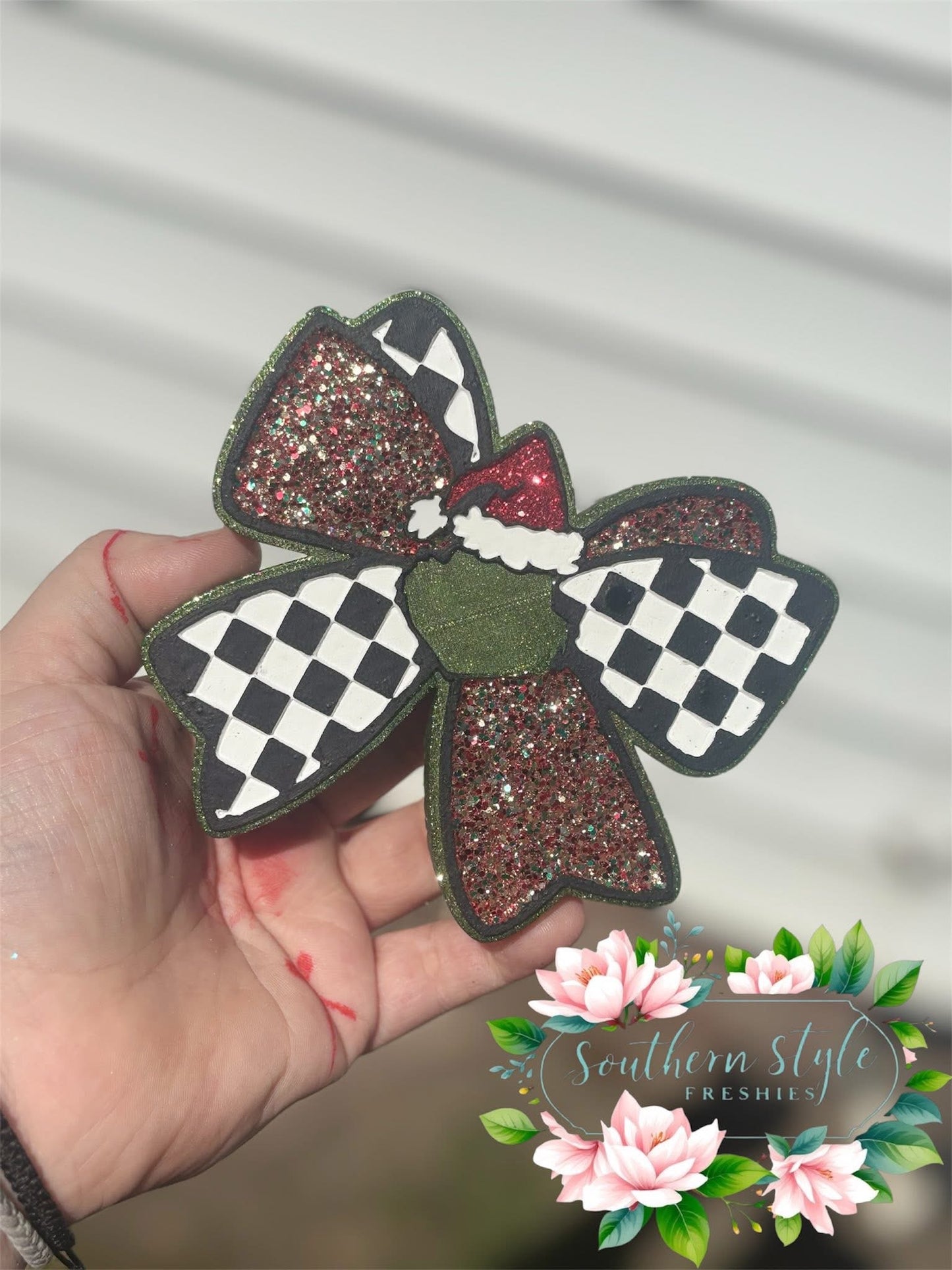 Grouch Checkered Bow Silicone Mold