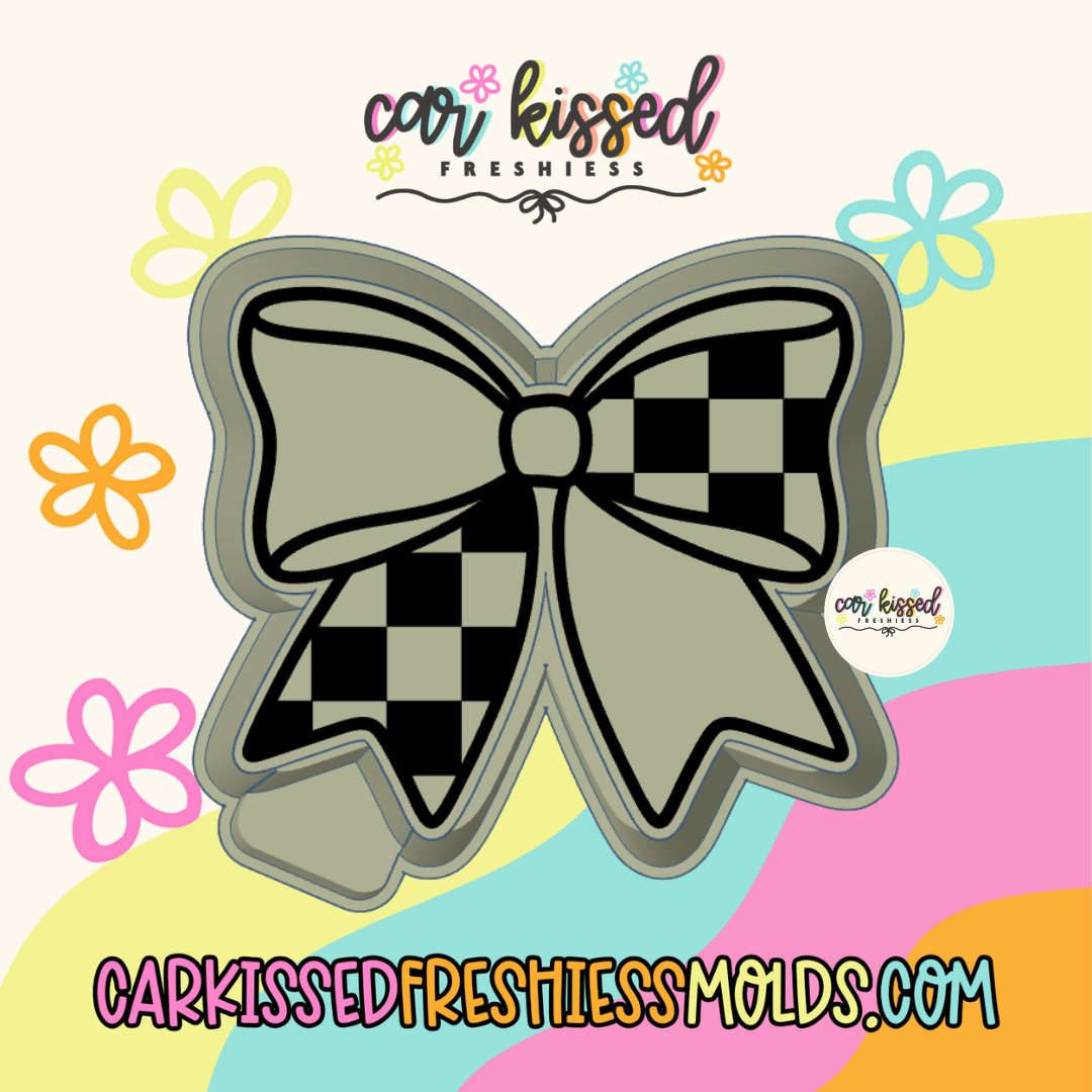 Checkered Bow Silicone Mold