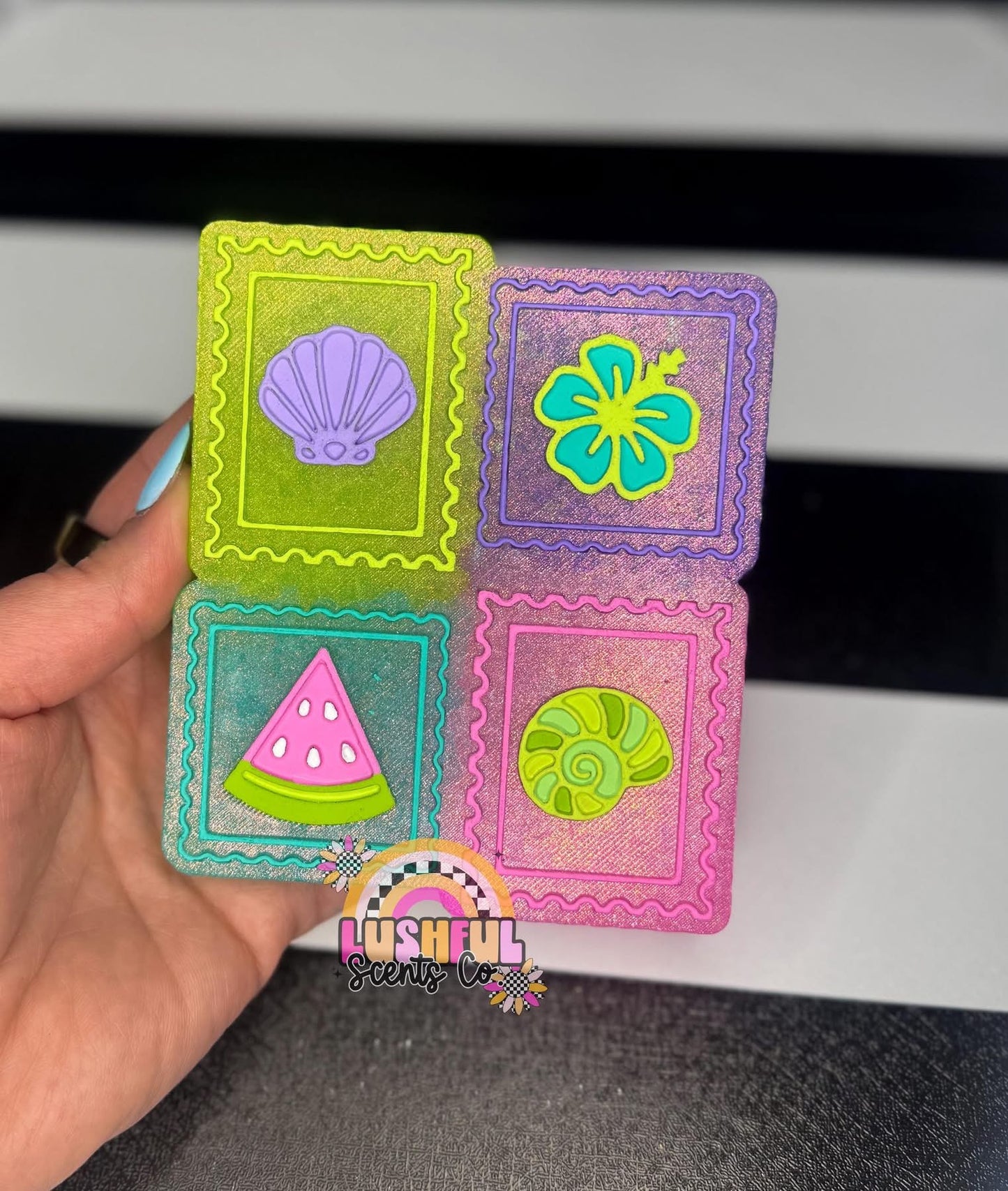 Summer Stamp Collage Silicone Mold