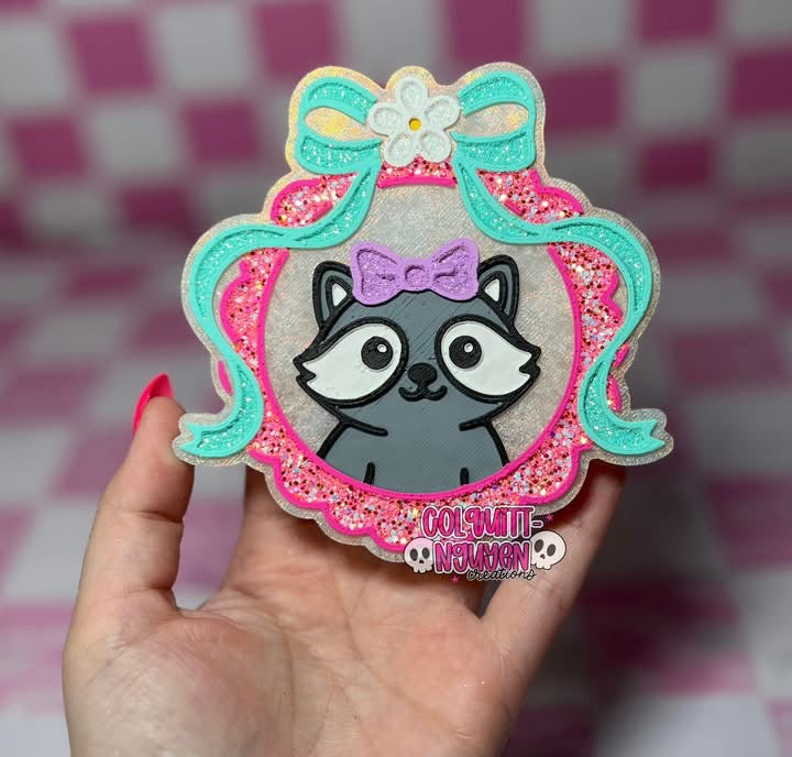 Raccoon Circle Frame Silicone Mold