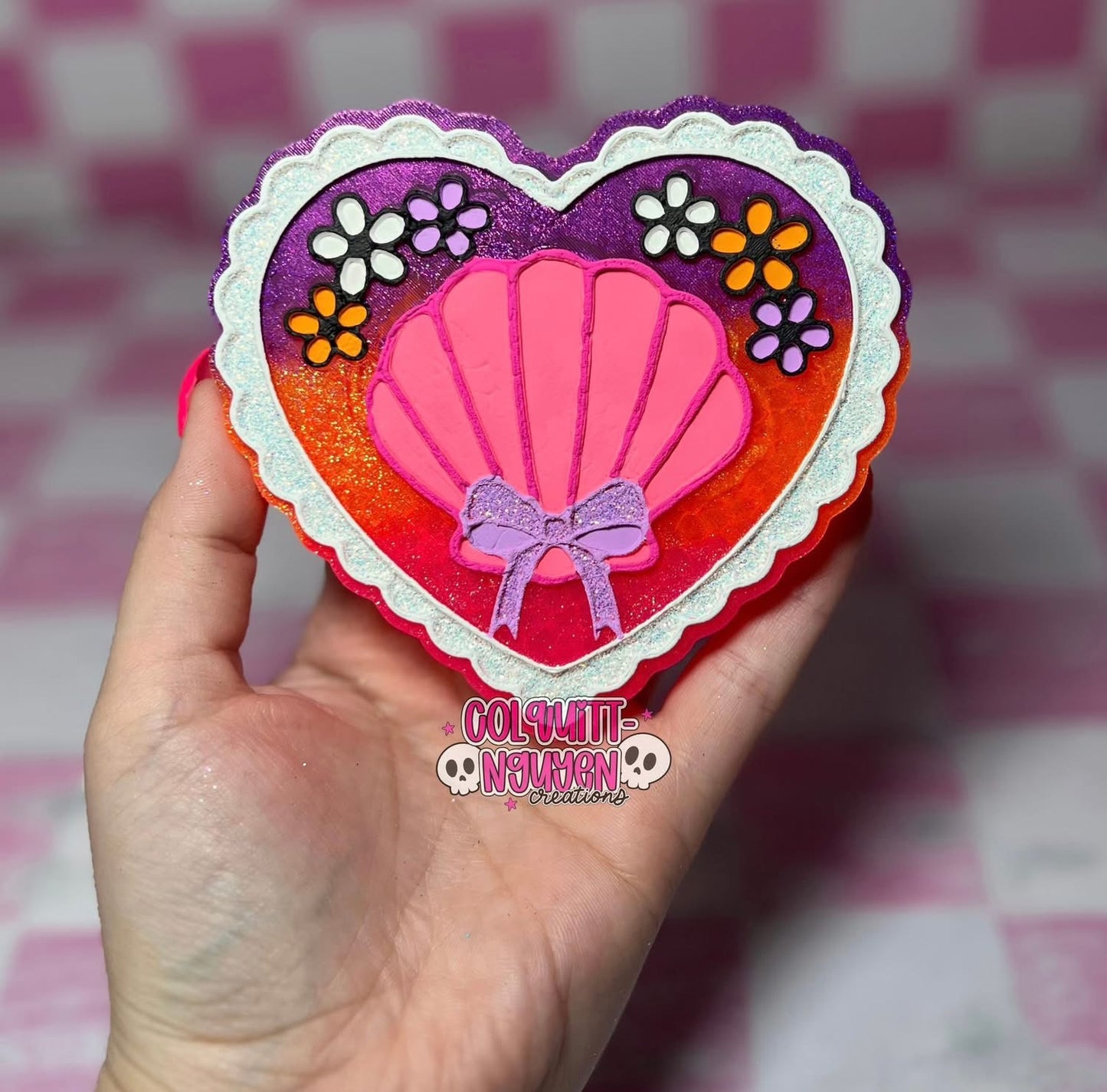 Scalloped Shell Heart Silicone Mold
