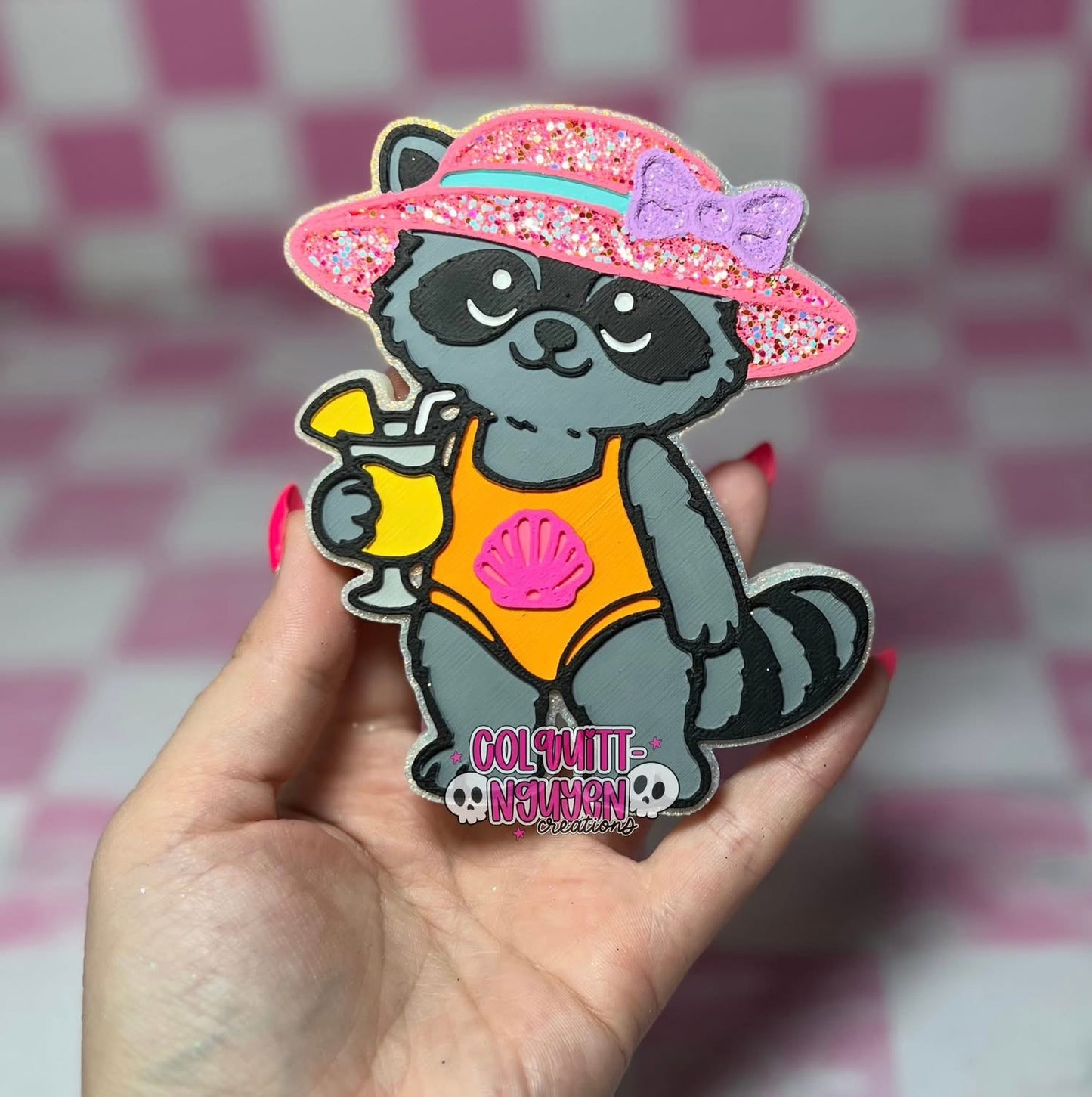 Summer Bikini Raccoon Silicone Mold