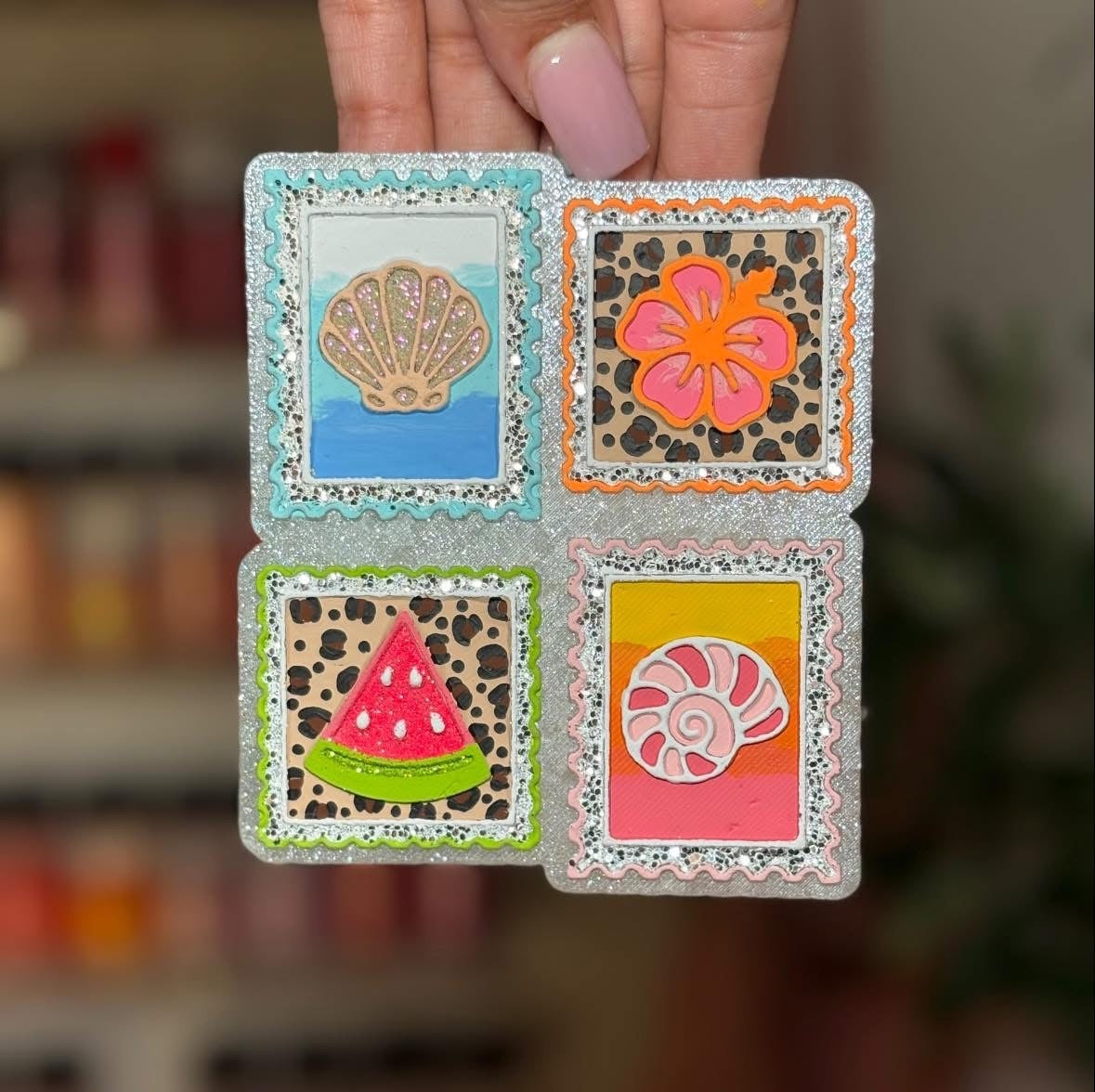 Summer Stamp Collage Silicone Mold