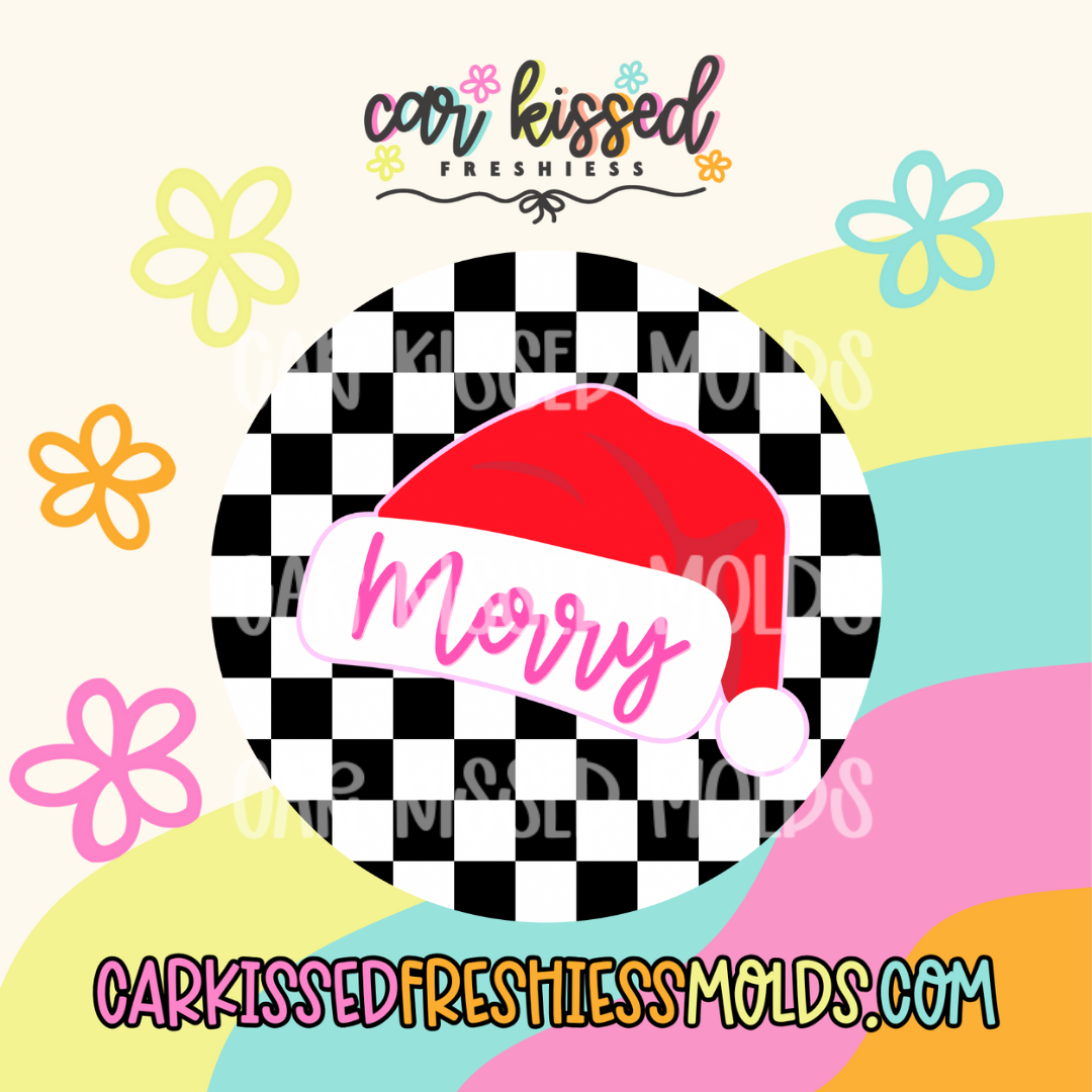 Checkered Merry Cardstock